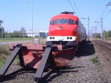 train railway track stopper block end