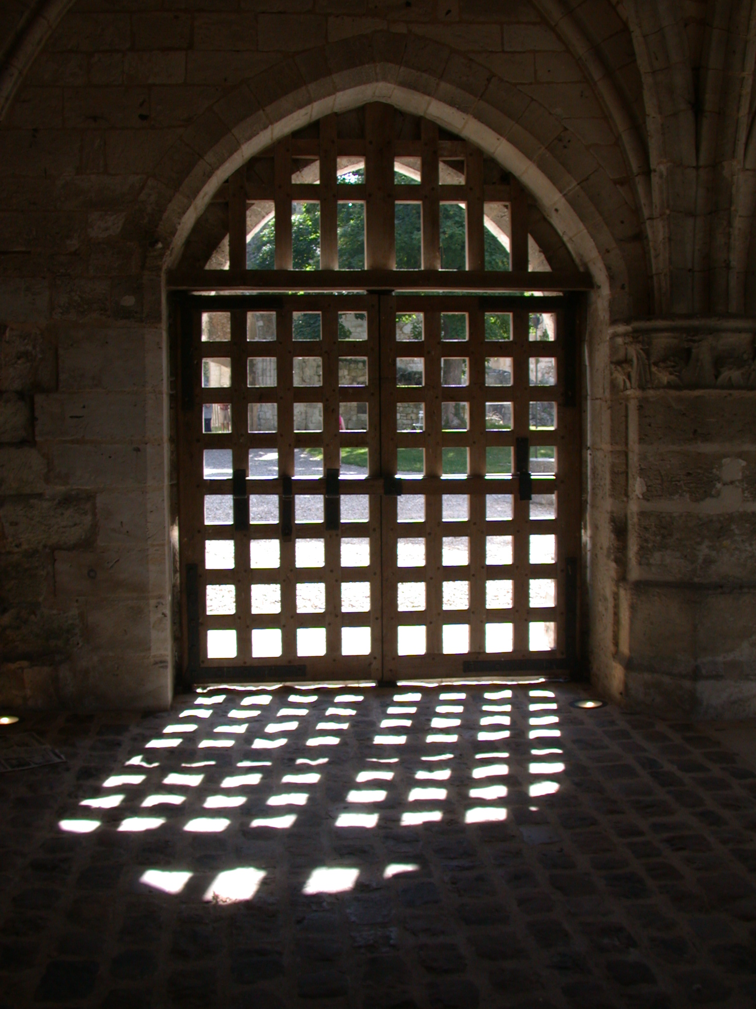 gate shut bolted door doorway gateway of a castle drawbridge