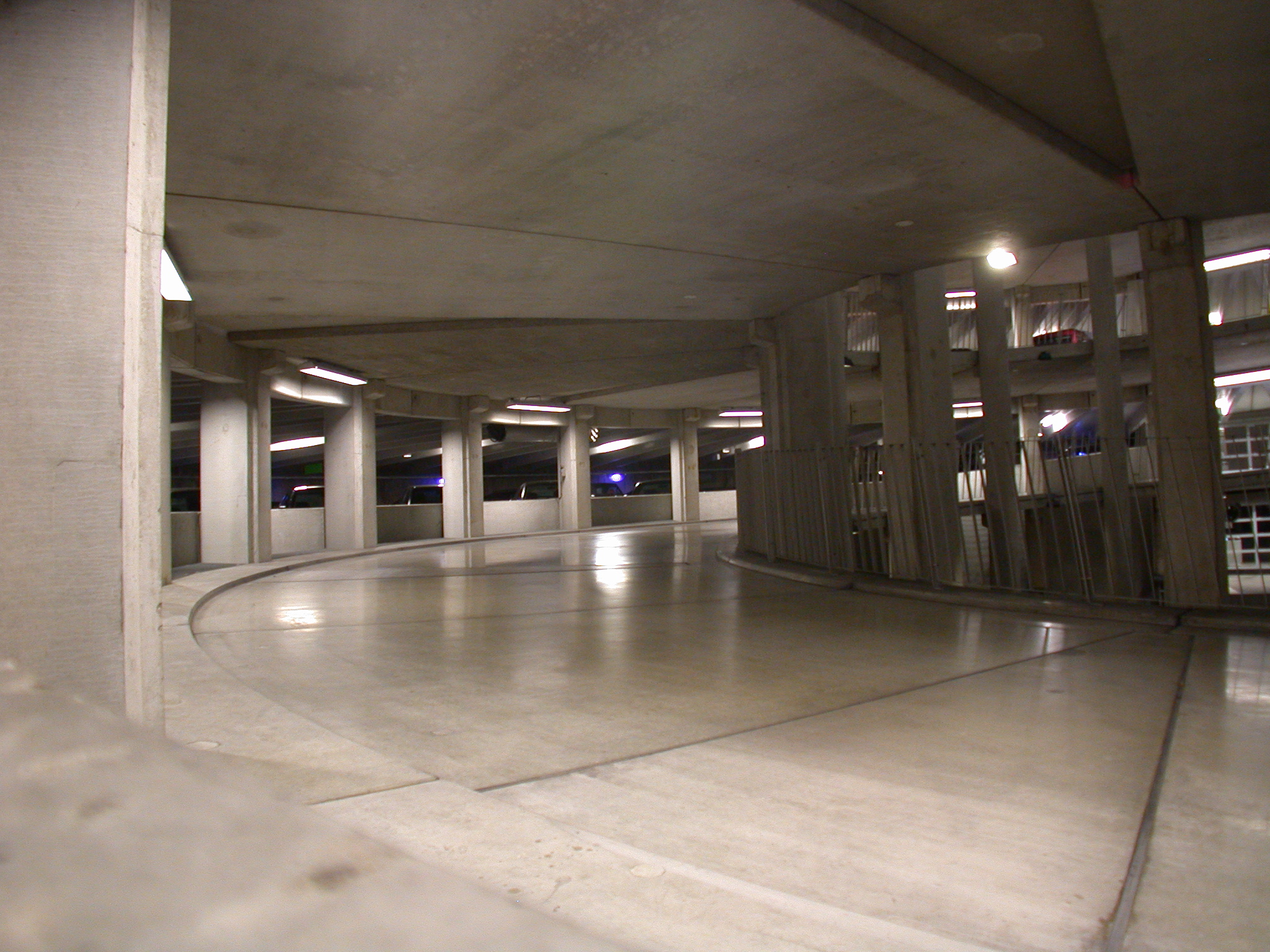 car park carpark parking floor empty space columns slippery floor glossy