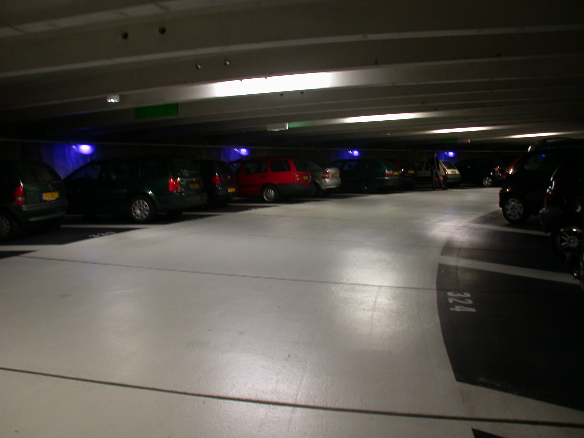 car park parking carpark cars vehicles dark glossy floor lights subfloor