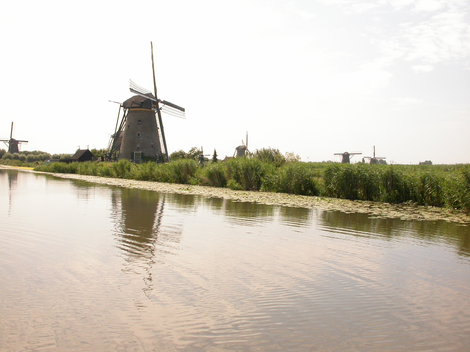 eva windmills water waterside reflection dutch the netherlands wind textures