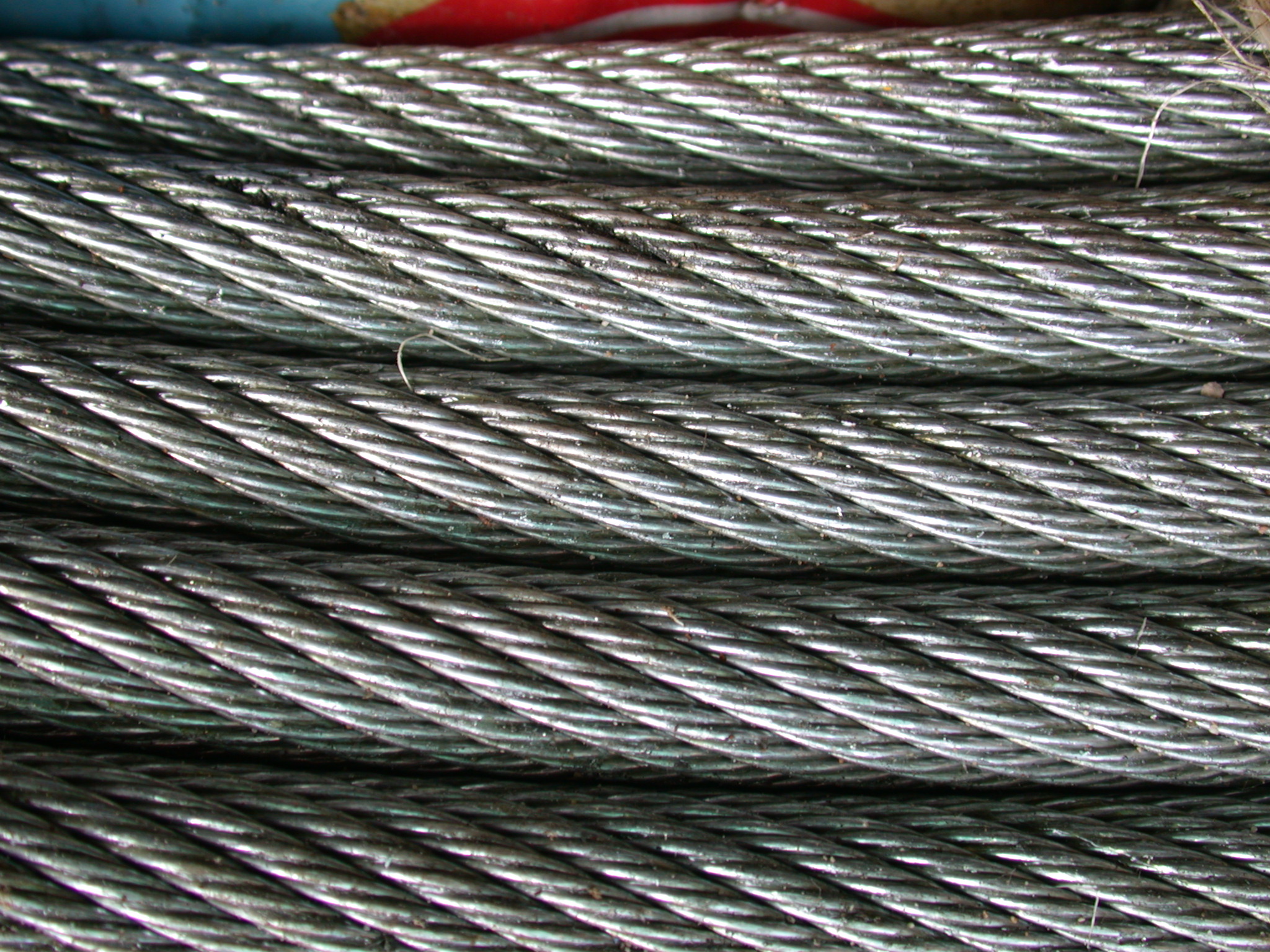 steel metal wire cable coiled hard grey gray