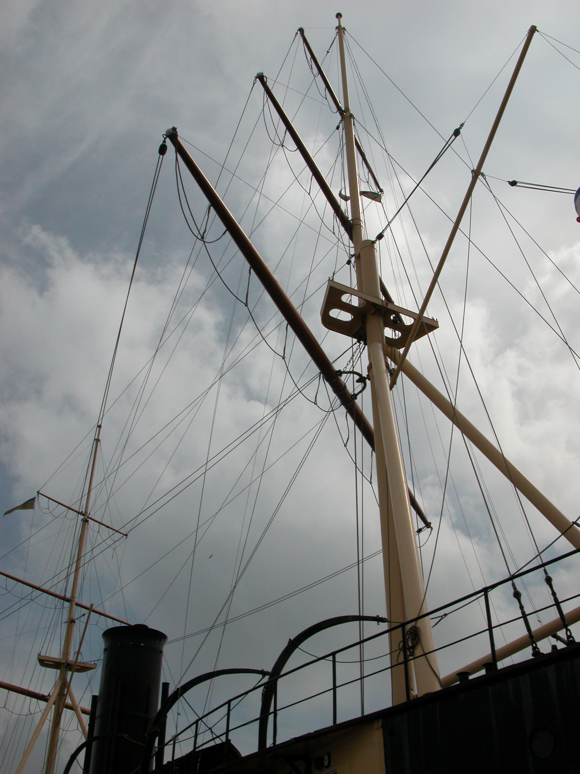 mast rigging ship boat sailing high royalty free