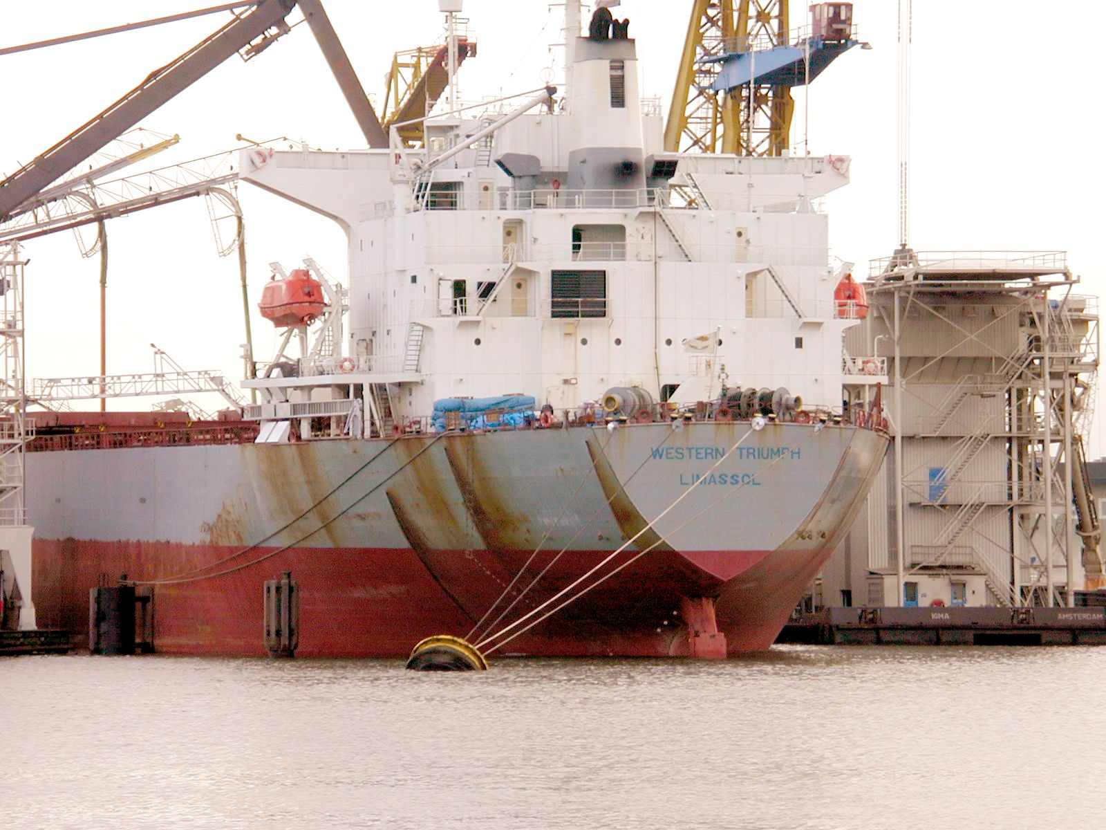 ship water sea back tanker coaster cabin life-boat harbour platform quay wharf royalty free