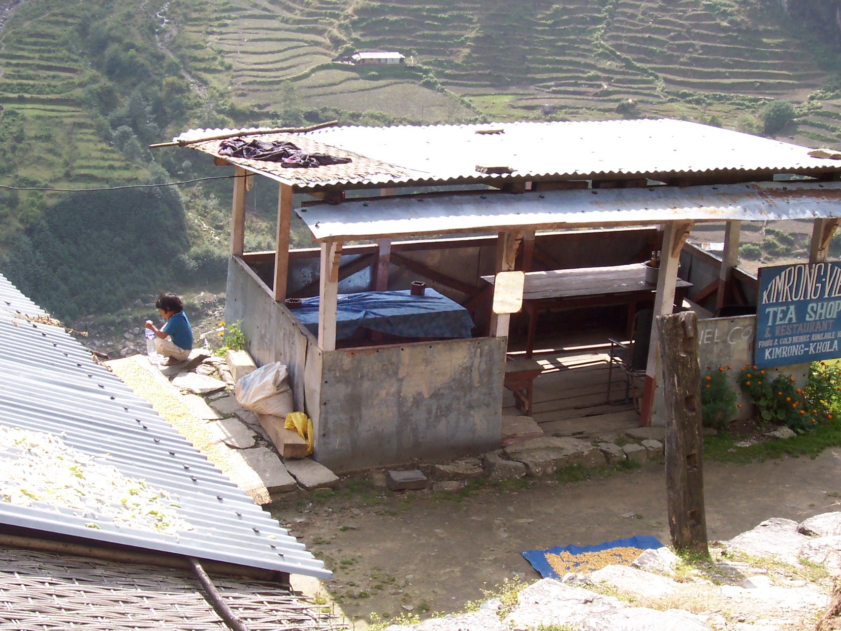 annet Kimrong Khola tea shop hillside paddies paddy