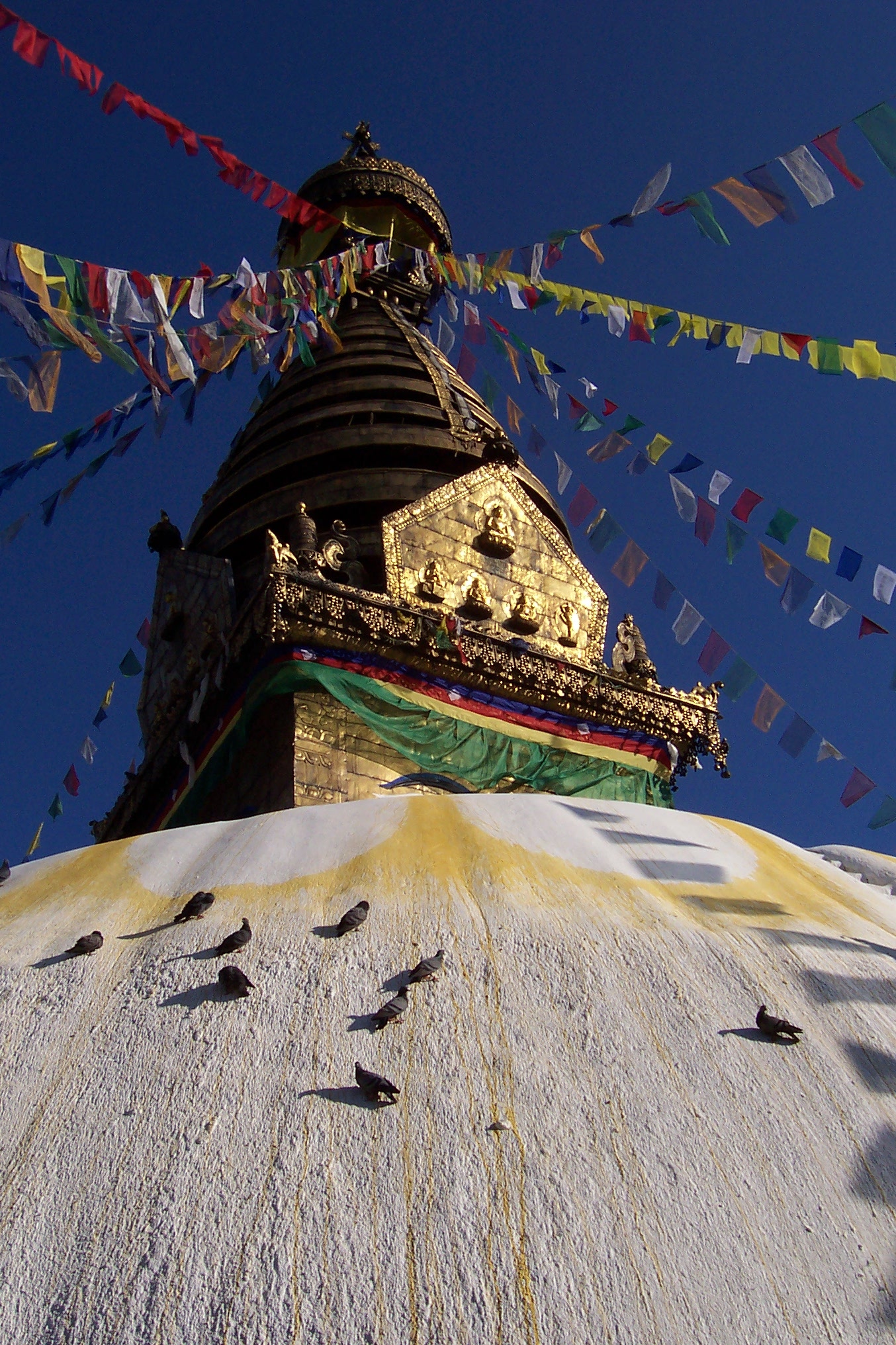 annet nepal asian temple flags colours tower dome