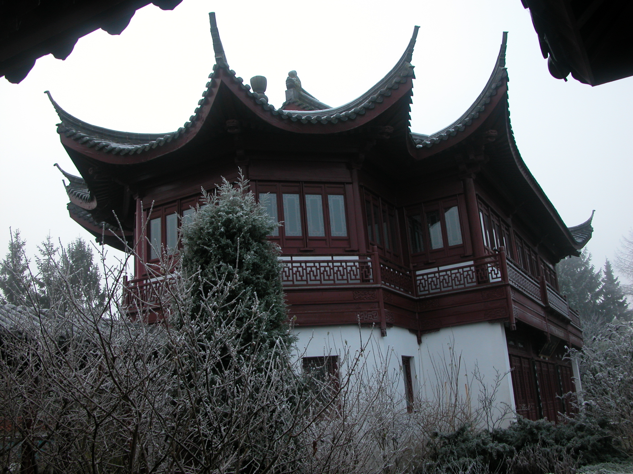 architecture exterios chinese building winter house texture