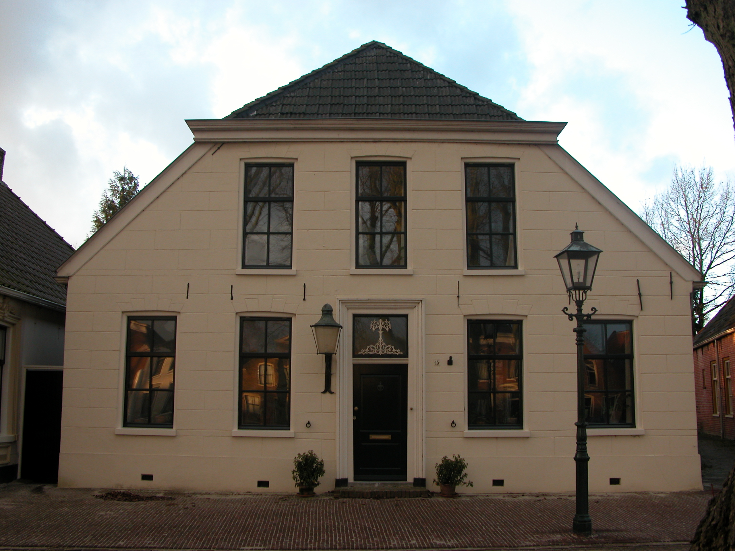 architecture exteriors house holland netherlands fascade door entrance window windows street front white