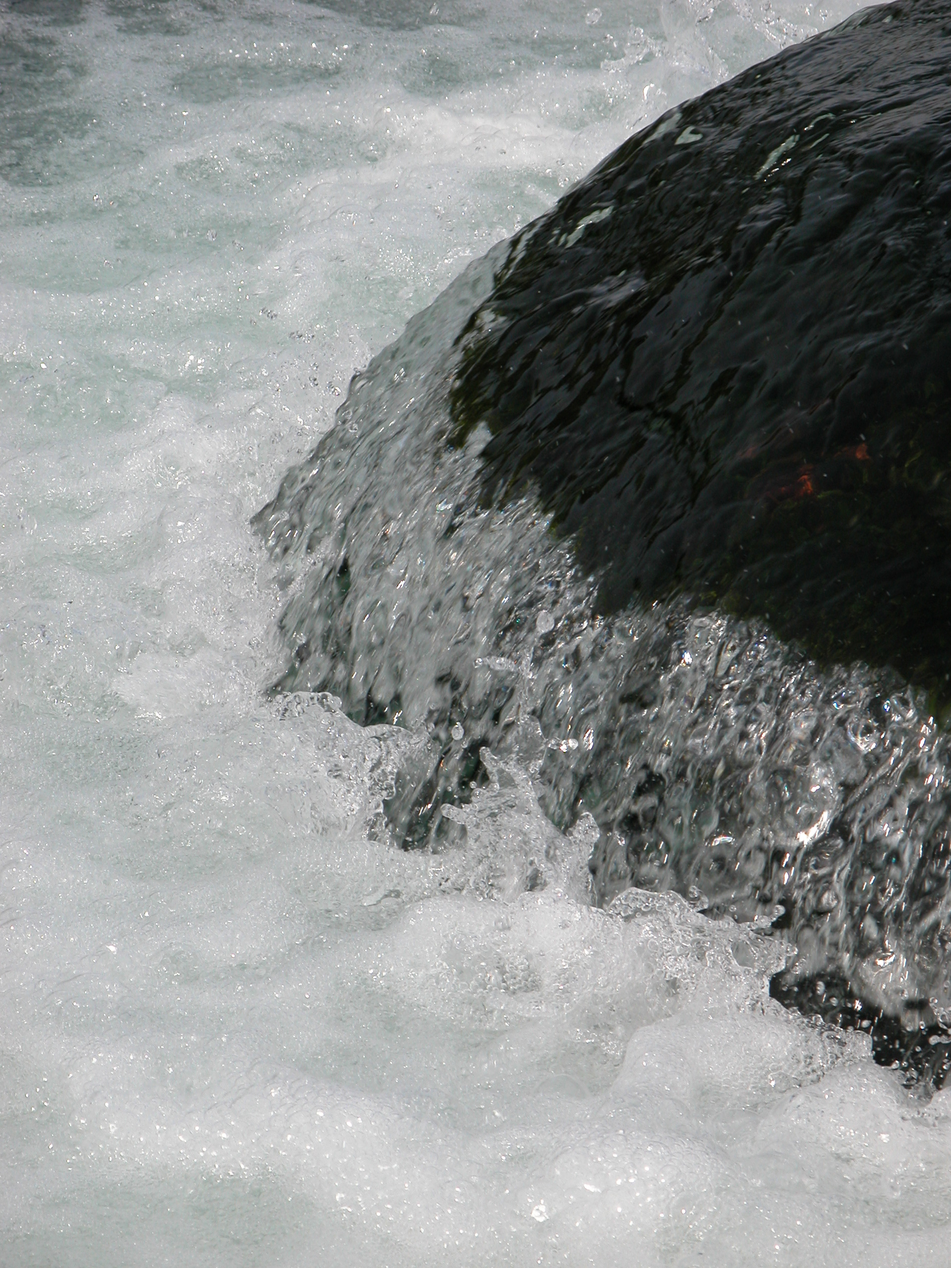 water river rivulet falling stone falling foam