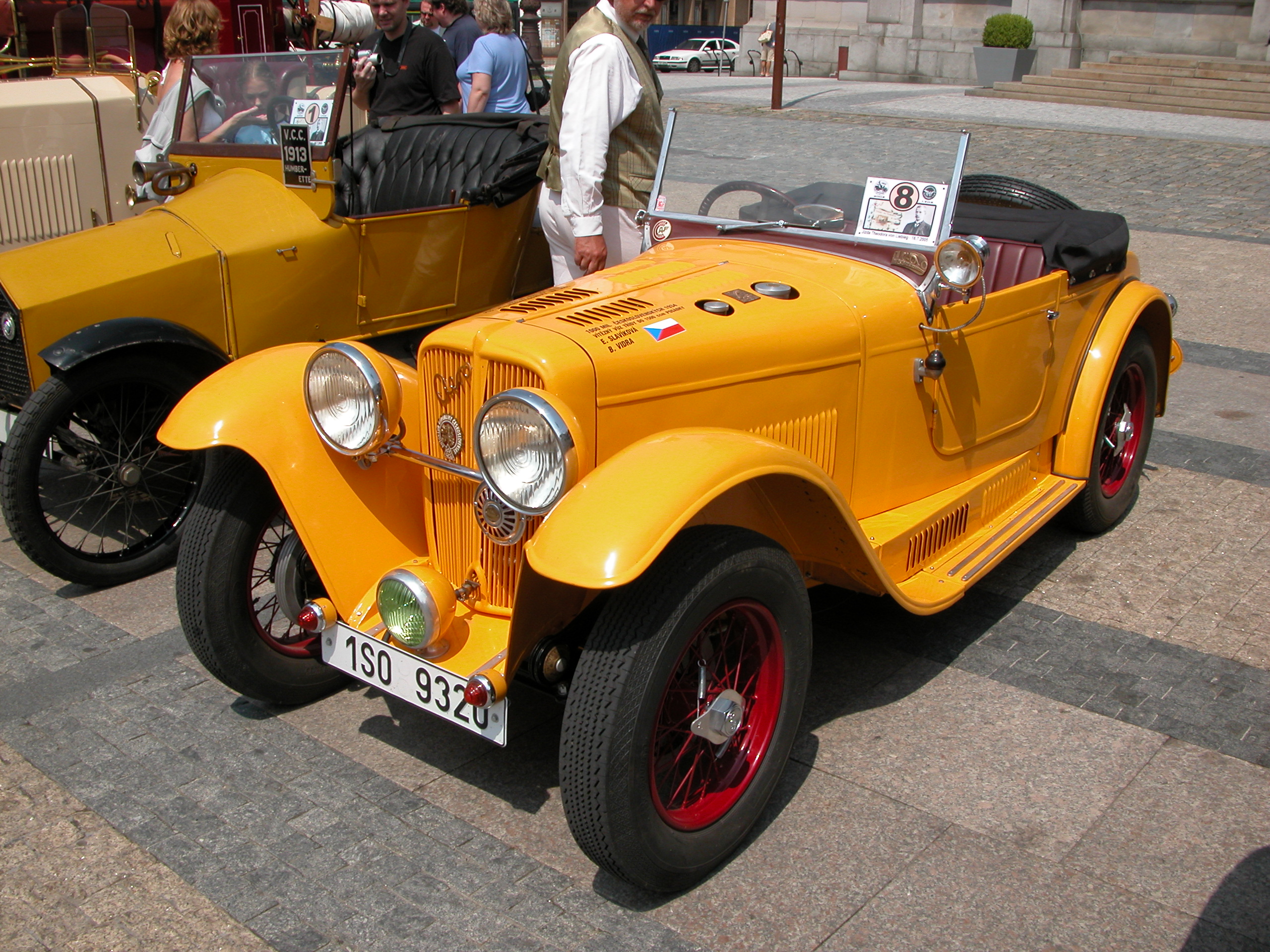 vehicles land antique car automobile yellow rally