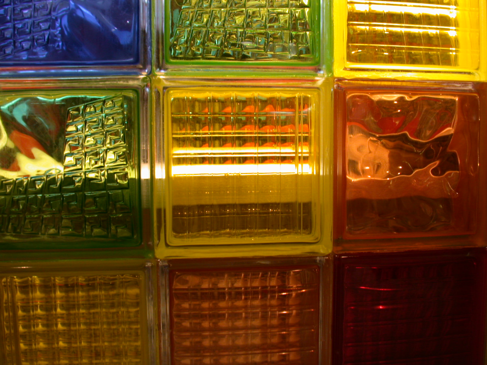 coloured colored glass blocks free textures yellow blue red green