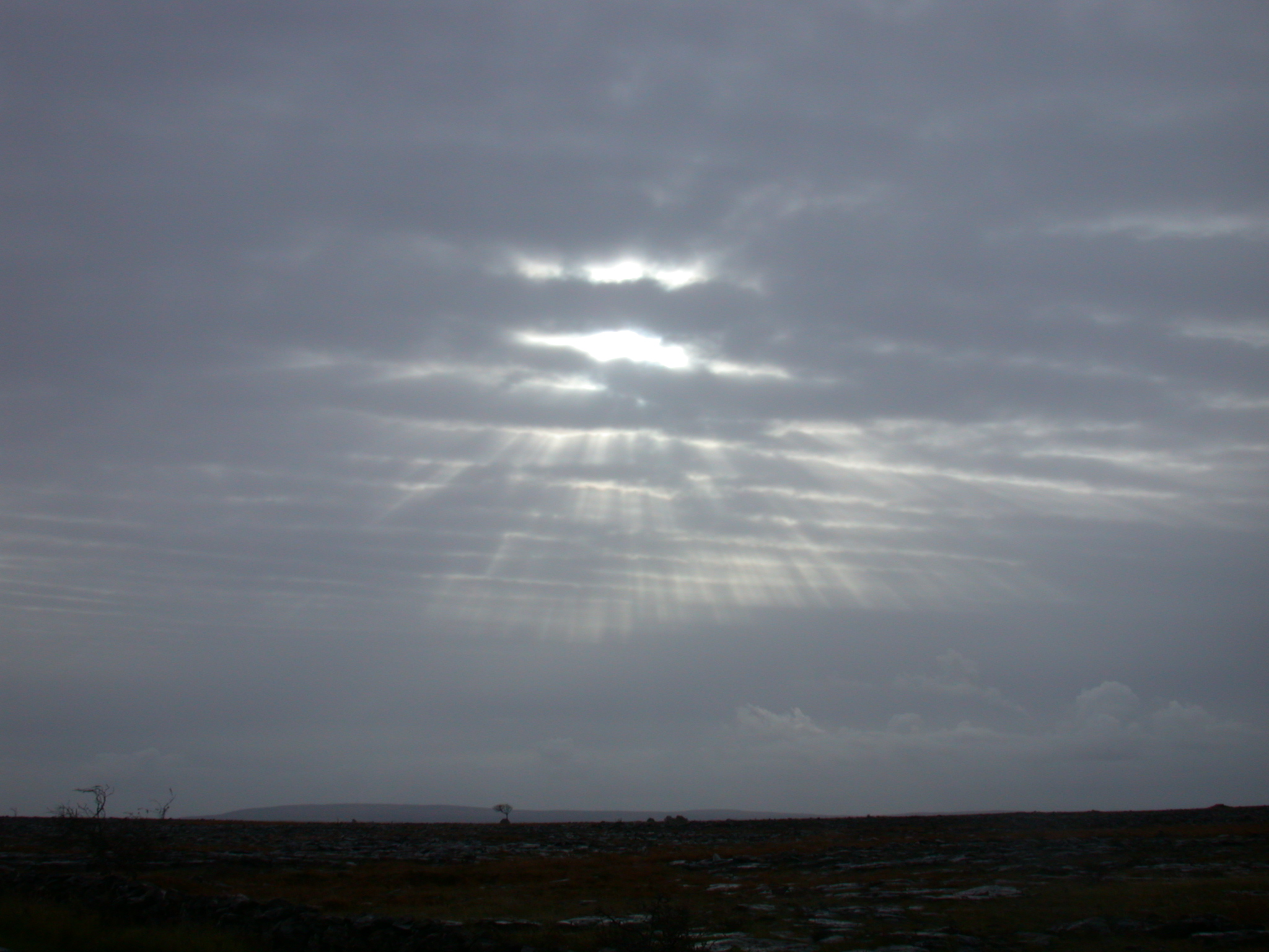 nature landscape eire ireland burren the burren elements sun clouds beam beams rockscape rocks