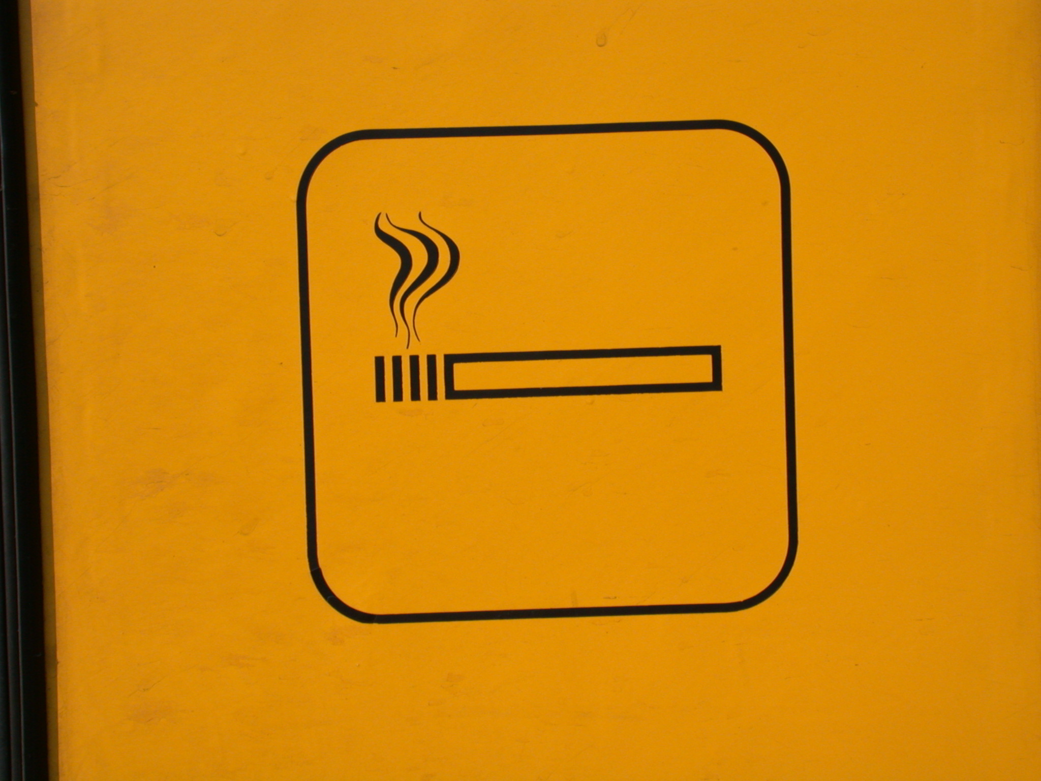 objects signs cigarette smoking smoke pictogram yellow ns