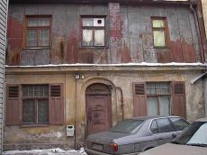 themabina building wall old rusted degraded