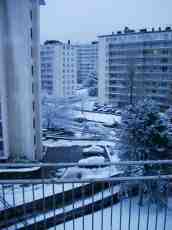 julien city scape cityscape balcony highrise buildings snow carpark