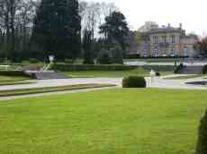 julien park stately mansion garden green grass path walking
