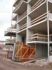 architecture exteriors concrete skeleton scaffold scaffolding building