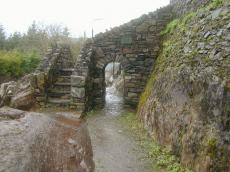 stairs brick bricks moss mud wet stone