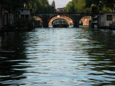 cruise ship amsterdam boat bridge lights canal