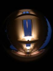 fishey cam house distorted art dark