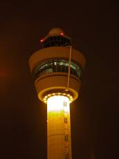 architecture exteriors controltower schiphol trafficcontrol airport night