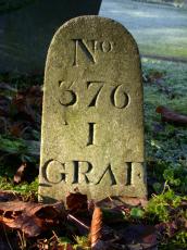 typo typography antique stone concrete texture grave graveyard architecture exteriors numbers no number 376 3 7 6 graf I tombstone tomb