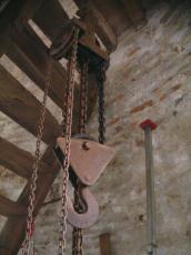 maartent tackle pulleyblock pulley metal chains stairs windmill mill architecture interiors