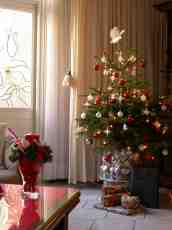 Christmas tree decorated decoration lights holiday eva gifts