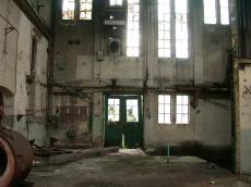 factory old abandoned dump high windows electrical wiring rubbish derelict