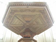 architecture interiors wood ornaments ornamented sculptures pulpit texture