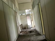 architecture interiors abandoned factory office hallway hall