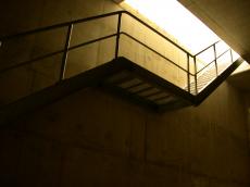 architecture interiors staircase stairs concrete exit