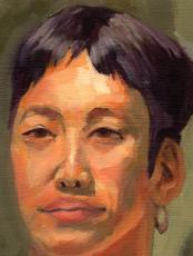 painting asian face woman female portrait shanescanlan