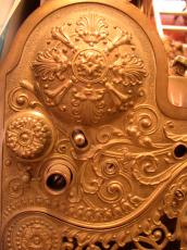 art sculptures cashregister side copper ornamented register