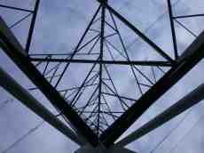 electricity wires poles steel power lines