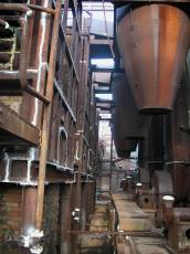 rusty steel factory metal interior