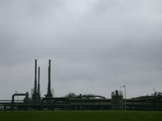 industrial pipes chimney grey gas
