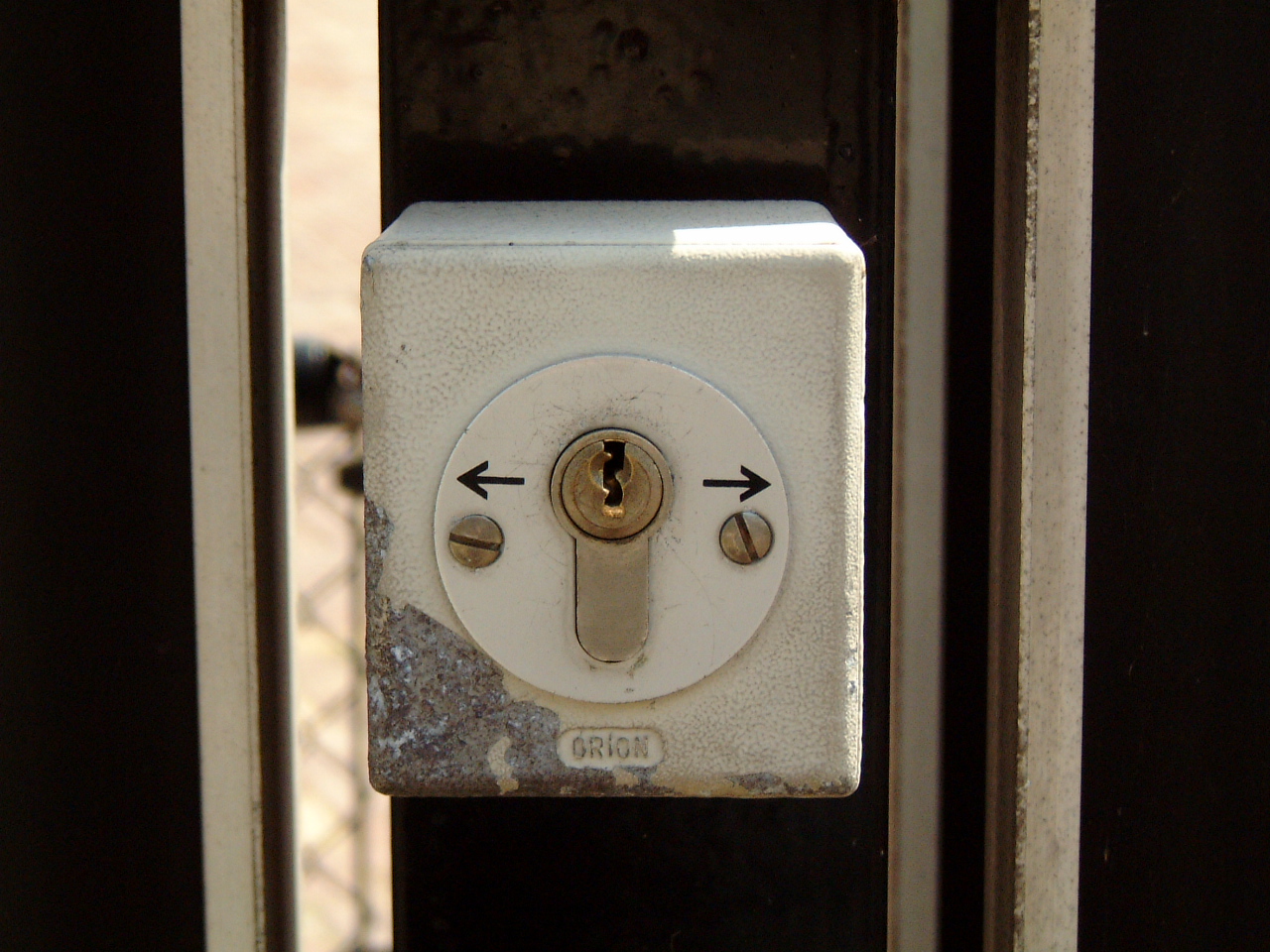 gate entrance keyhole lock arrow arrows key security mechanics orion