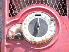 parking meter pink dial round timer clock old numbers