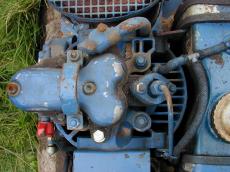 compressor metal iron tubes bolts blue grass motor