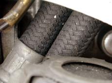 tube weave woven engine mechanic black metal