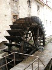 water wheel wood spokes mill