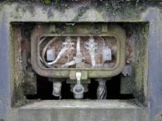 electric switchbox metal old rusted electricity