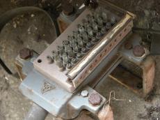 mechanics screws metal device power electricity poles