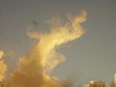 clouds orange soft fluffy sky