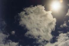cloud scan blue sky sun dark sun solarflare lensflare flare
