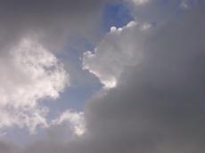 clowd rain blue sky air