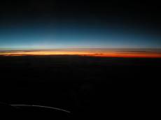 evening sky from plane horizon sunset