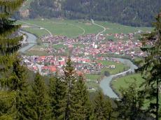 paul nature landscapes valley village alps trees ferntrees fern ferns houses city green river
