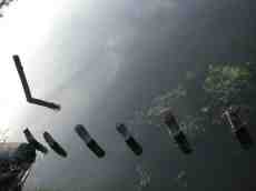 water pole poles dark white